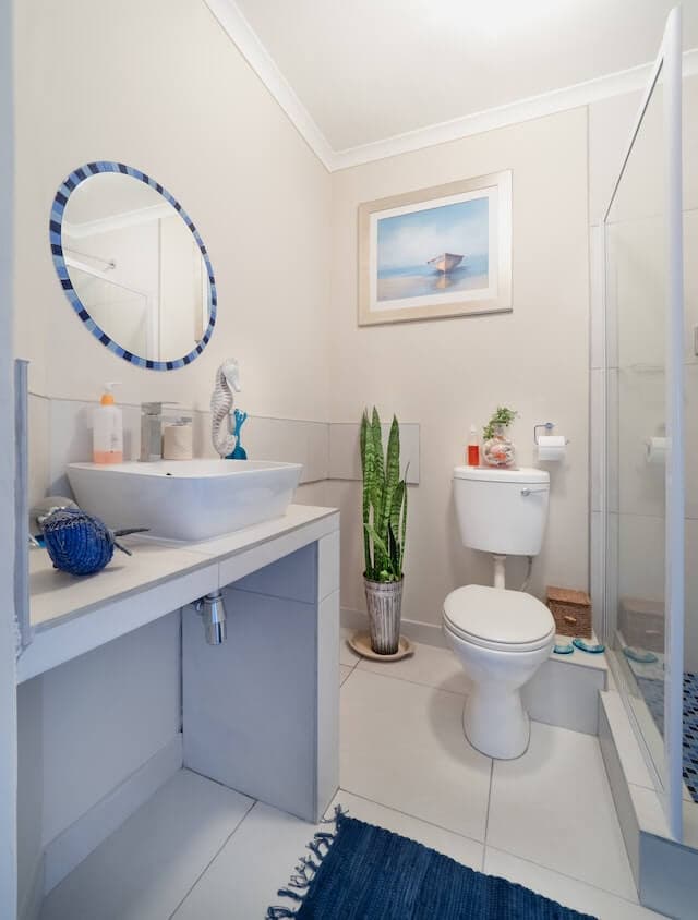 Renovated and freshly painted bathroom